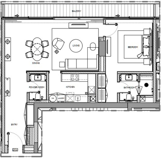 Floor  2 Bedroom Floor Plan